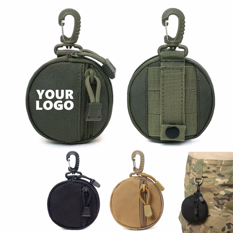 Round Oxford Zipper Coin Pouch