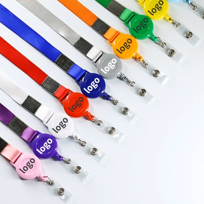 Combination lanyard with retractable reel ID Holder
