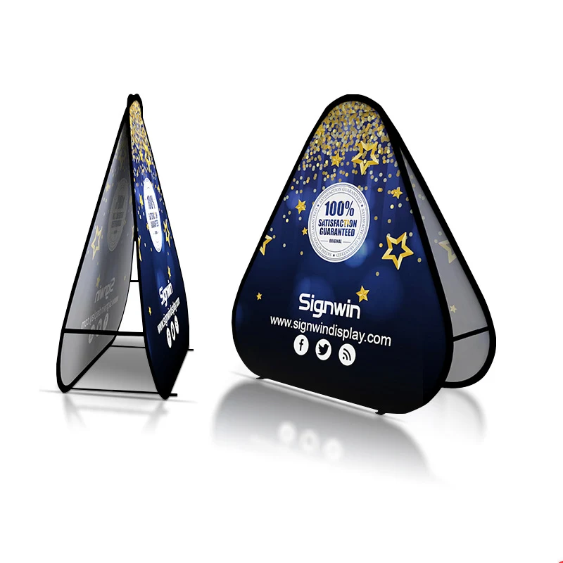 Triangle Pop Screen a-Frame Double Banner 1