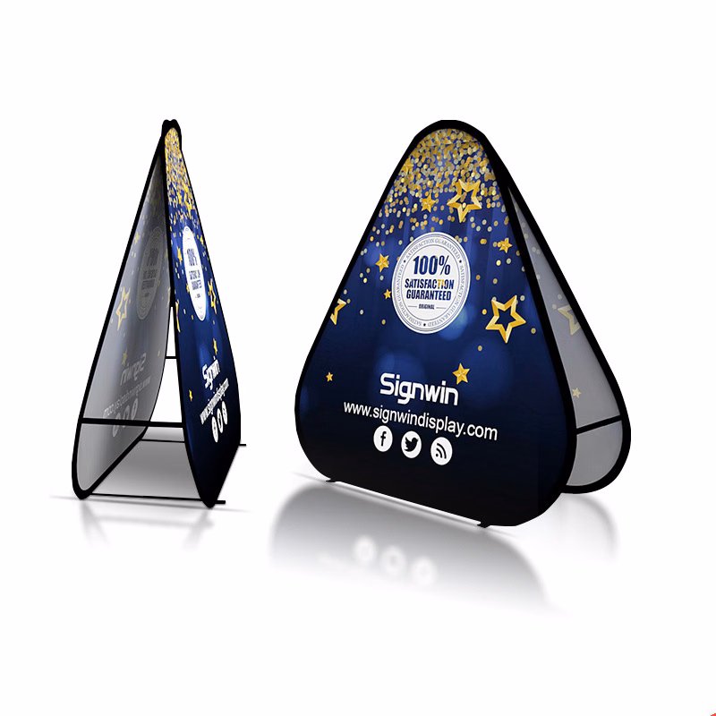 Triangle Pop Screen a-Frame Double Banner