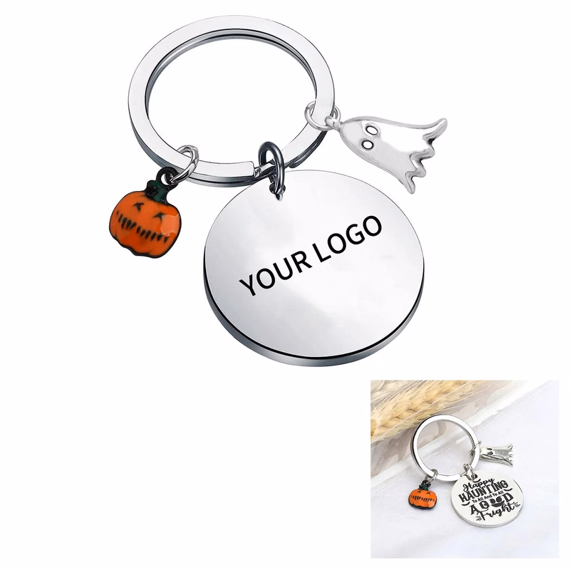 Stainless Steel Festive Holiday Keychain