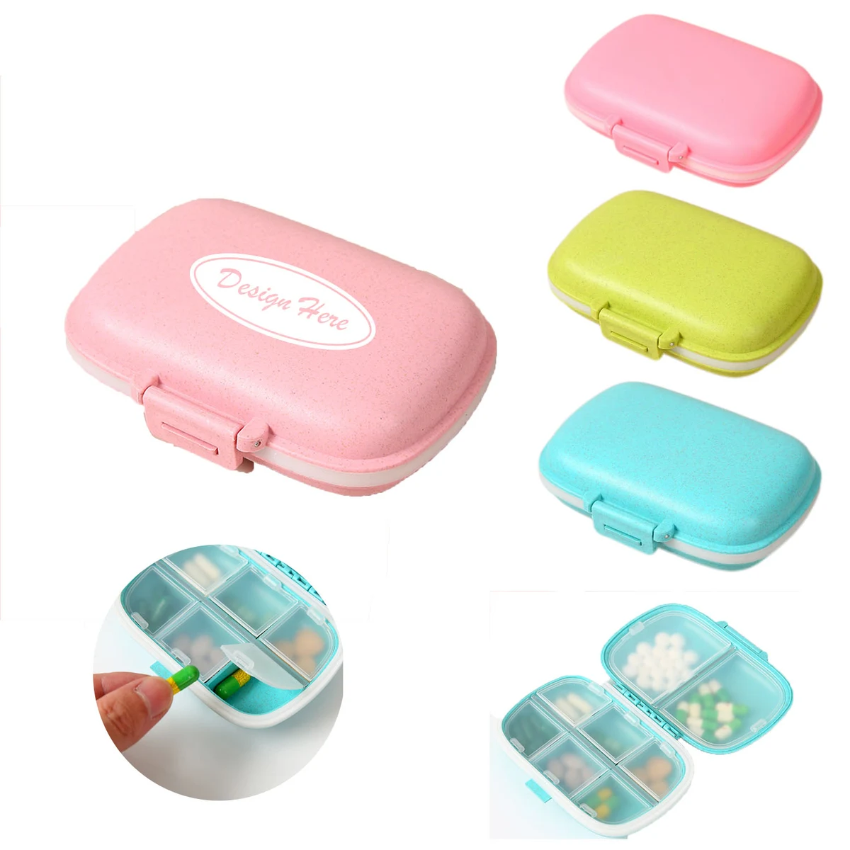 Sealed 8-Compartment Double-Layer Pill Box, Moisture-Proof Design 1