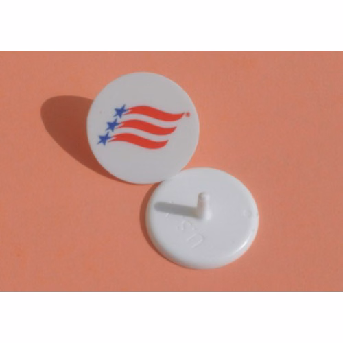 Large Plastic Ball Markers with multi color imprint