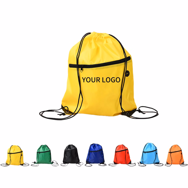 Backpack Drawstring Polyester with Zipper