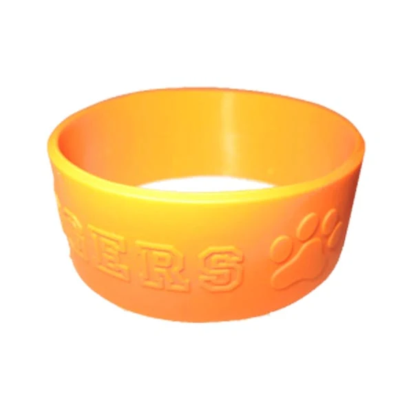 1 1/2 Inch Embossed Silicone Wristband 1