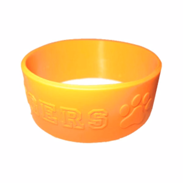 1 1/2 Inch Embossed Silicone Wristband