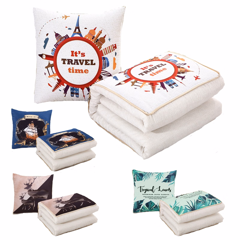 2 In 1 Super Soft Quilt Travel Blanket Pillow