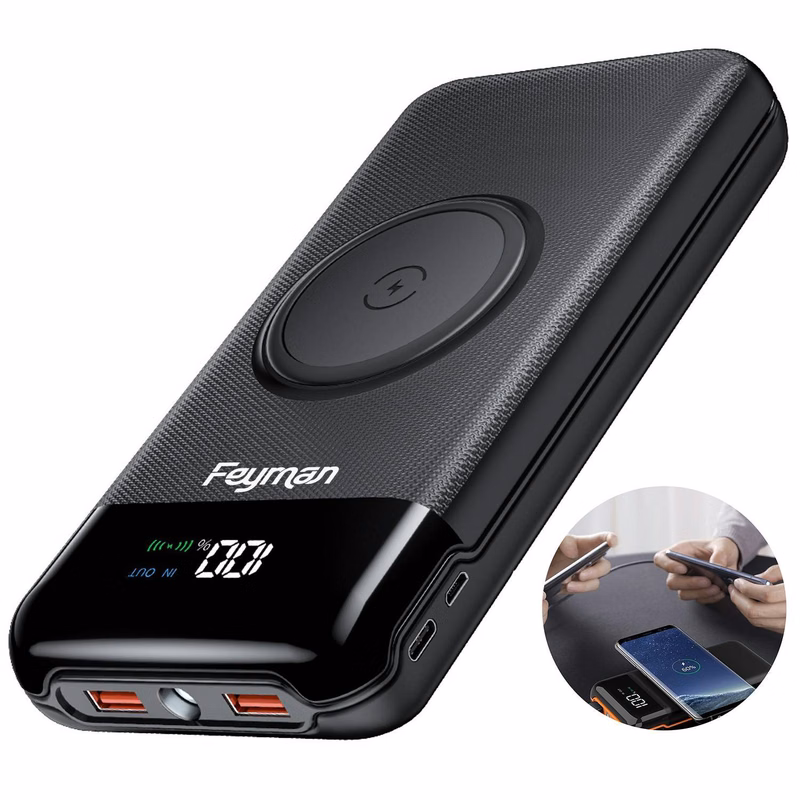 27000mAh LCD Display Power Bank w/ Charging Cable
