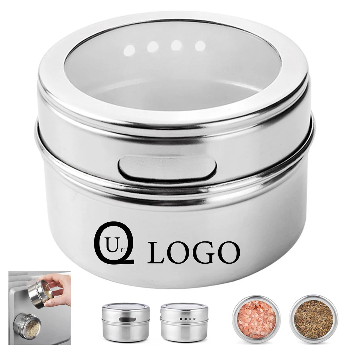 Magnetic Stainless Steel Seasoning Box 1