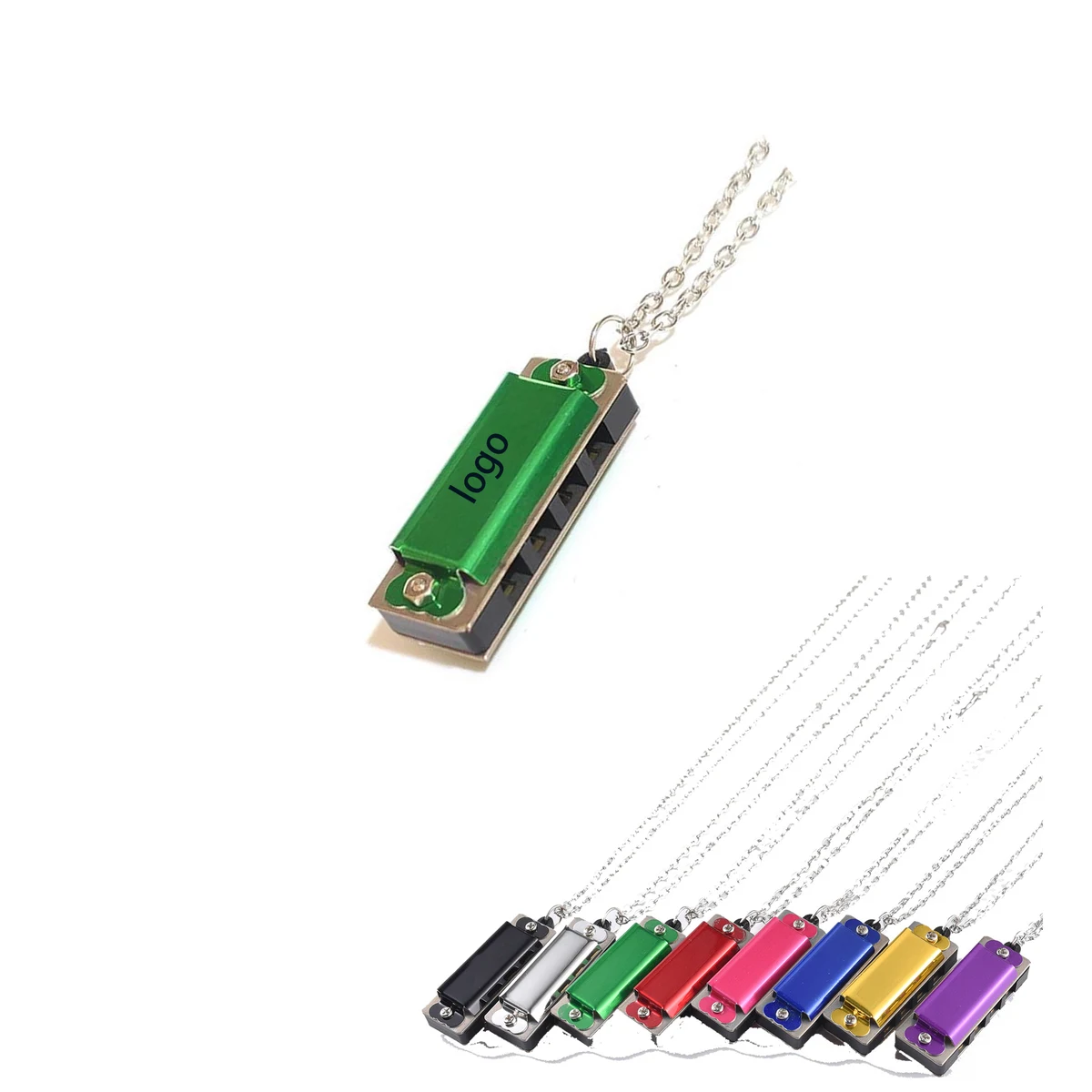 Mini Harmonica 4 Holes 8 Tones Necklace 1