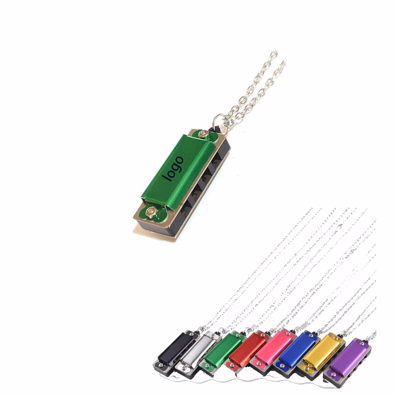 Mini Harmonica 4 Holes 8 Tones Necklace