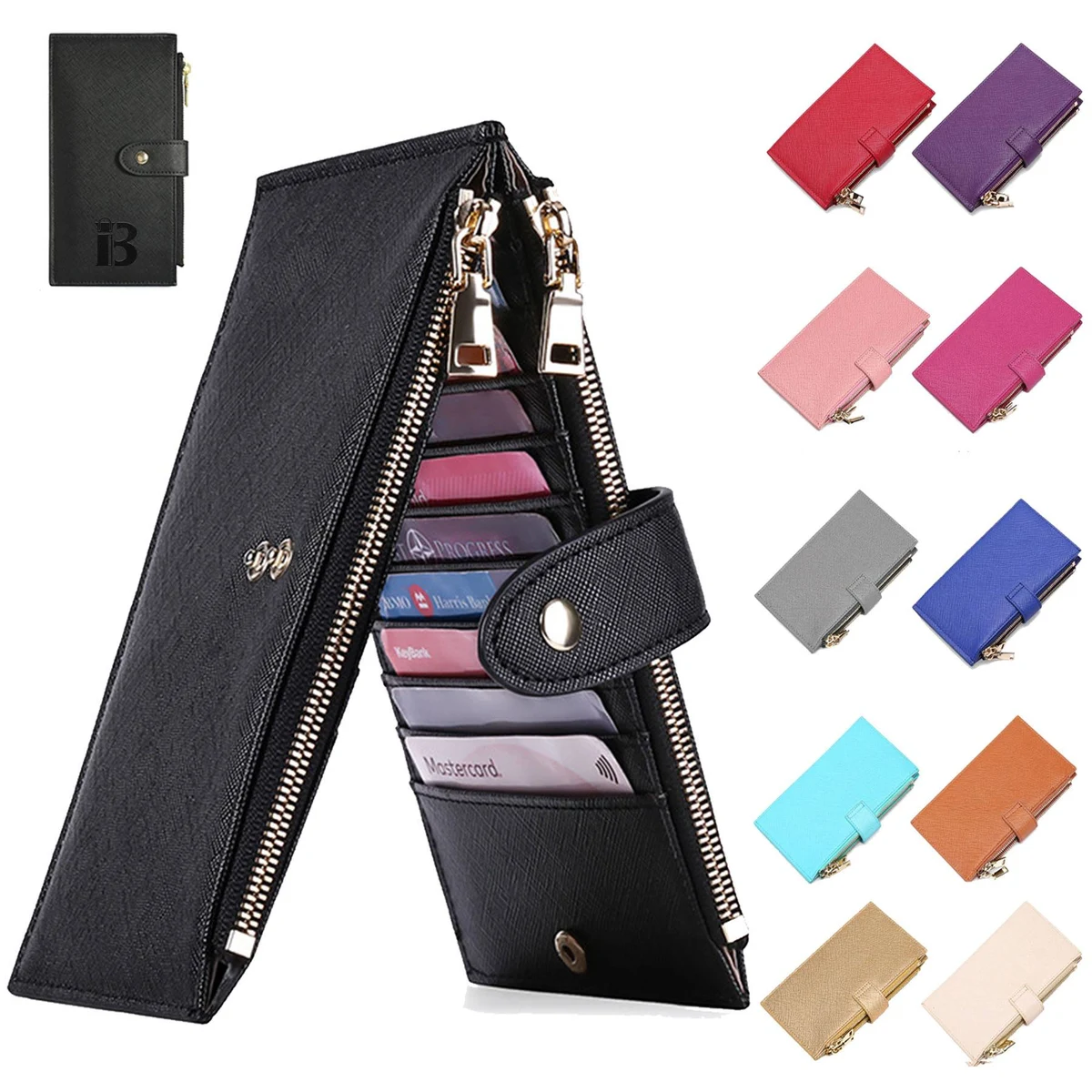 PU Leather Women's Purses RFID Bifold Wallet 1