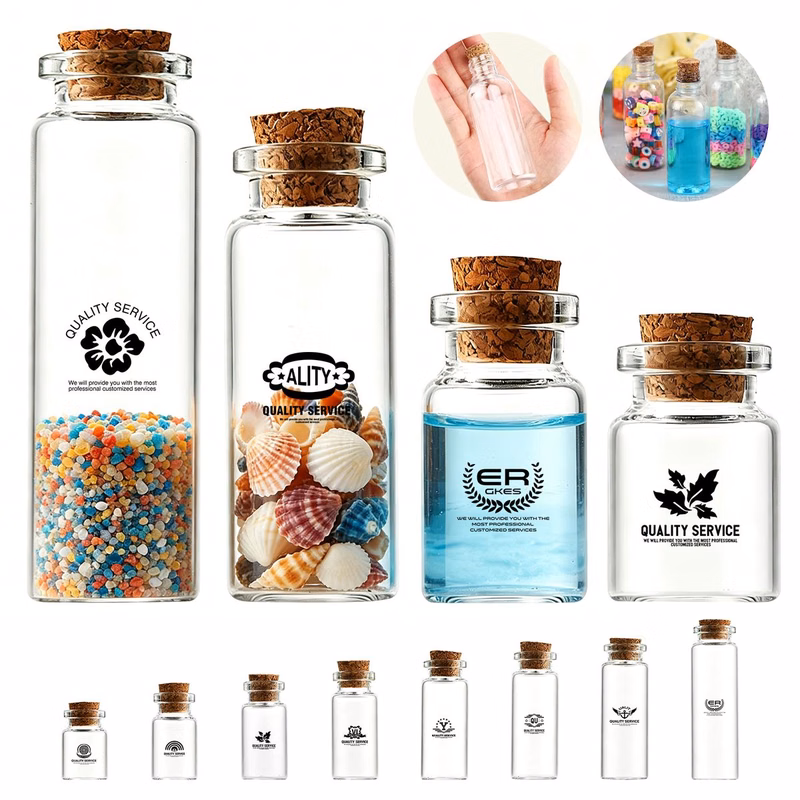 Cork-Stoppered Glass Bottle