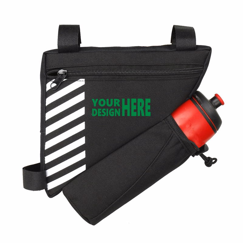 MOQ 50 Multi-Function Bicycle Frame Triangle Bag with Water Bottle Holder