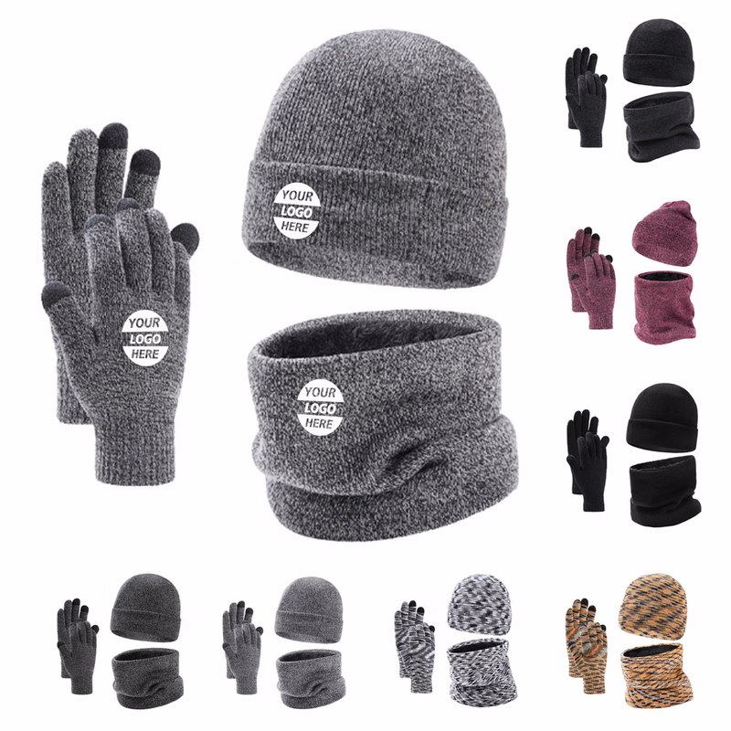 Hat Neck Warmer Gloves Set