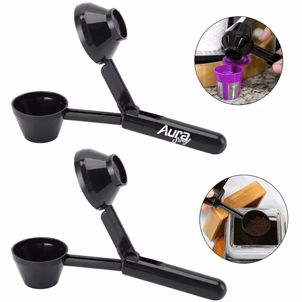 Custom Coffee Scoop with Built-In Filter Cup — Premium Office Kitchenware Gift