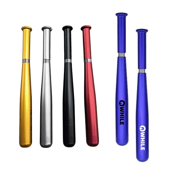 Custom Baseball Bat Shaped Plastic Ballpoint Pen — Sports Award & Team Promo 1