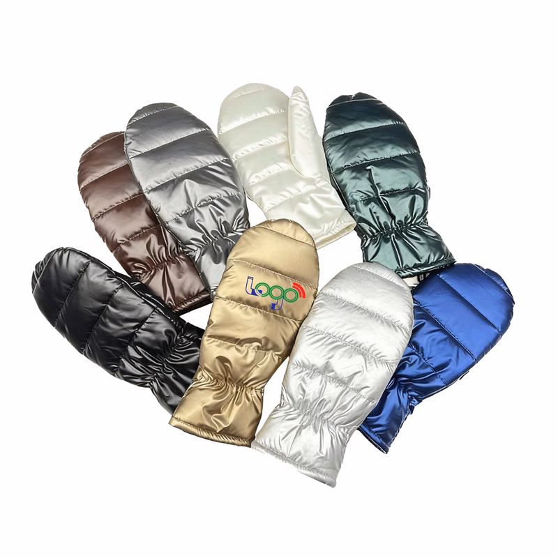 Down Cotton Mittens Outdoor Waterproof Windproof Warm Gloves