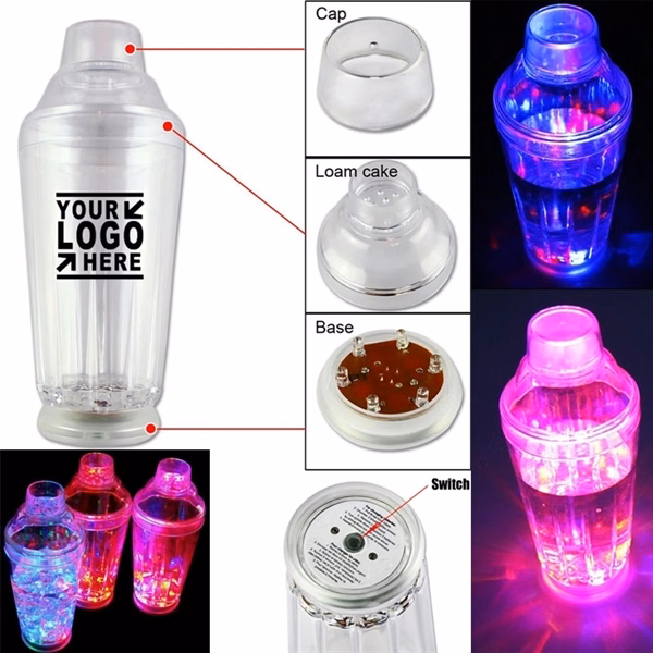 Flashing cocktail shaker