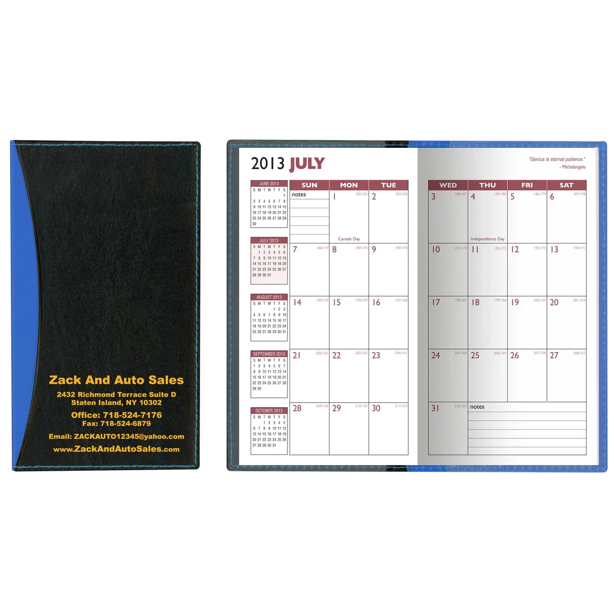 Soft Cover 2 Tone Vinyl Geneva Series Academic Planner / 2 Color 1