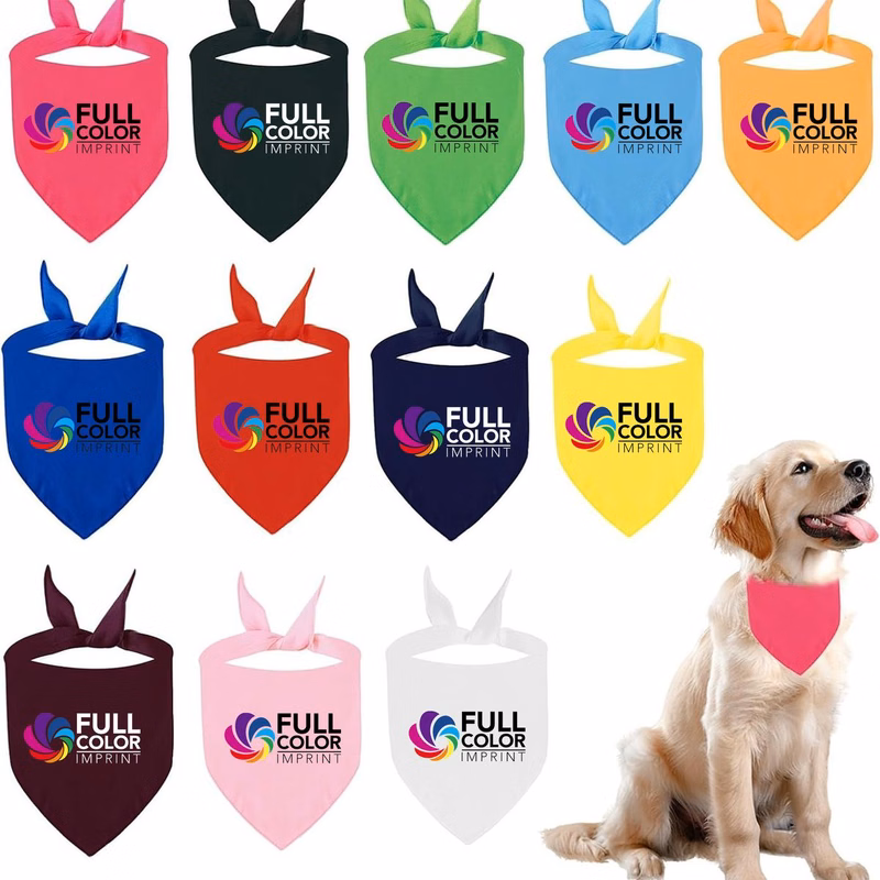 Full Color Polyester Pet Bandana for Dogs and Cats