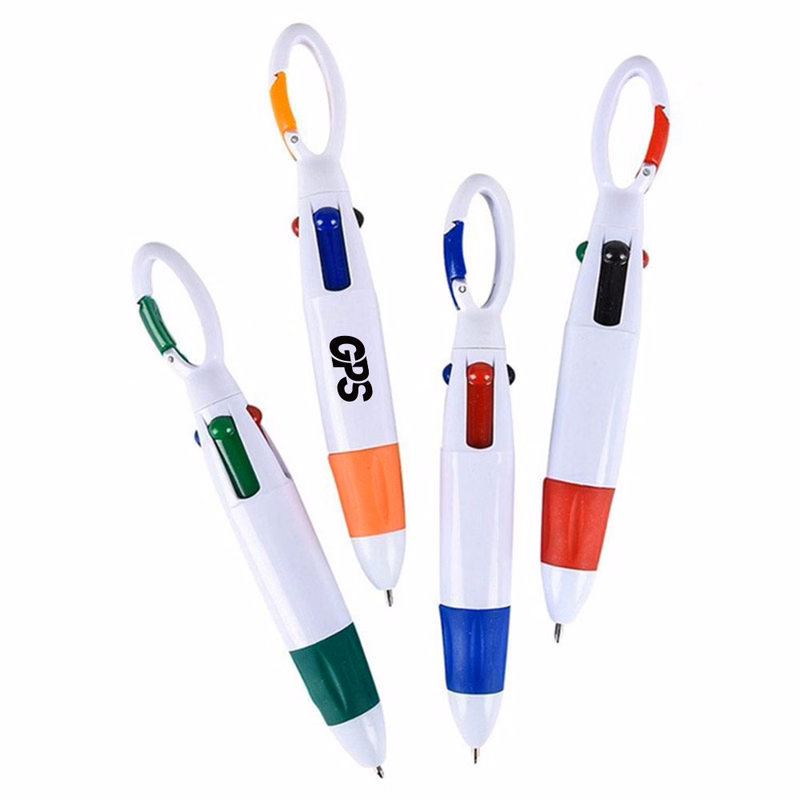 4-in-1 Shuttle Pens Retractable with Carabiner