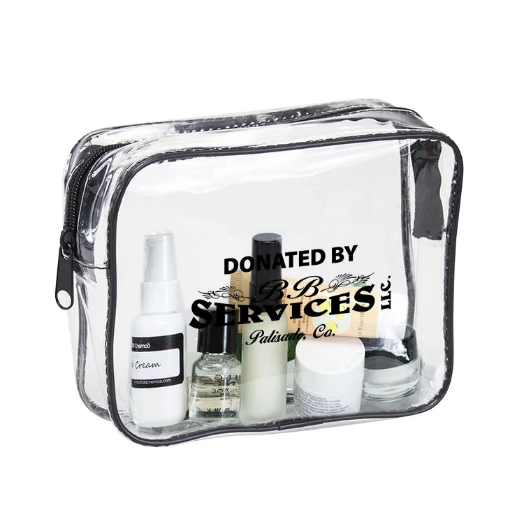 Clear Vinyl Travel Size Cosmetic Bag 1