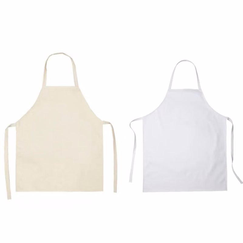 White Linen Cotton Apron