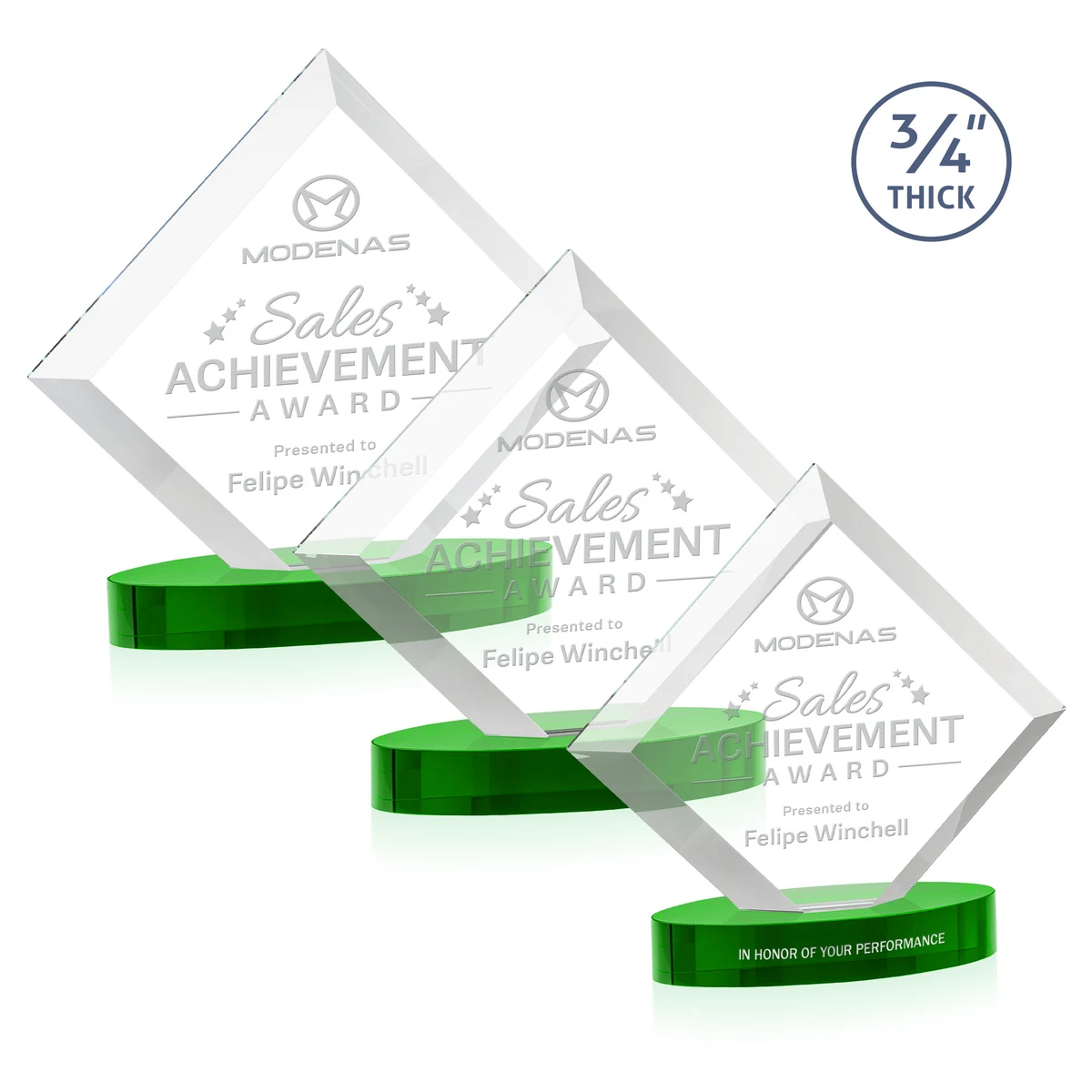 Belaire Award on Alberton Base - Green 1