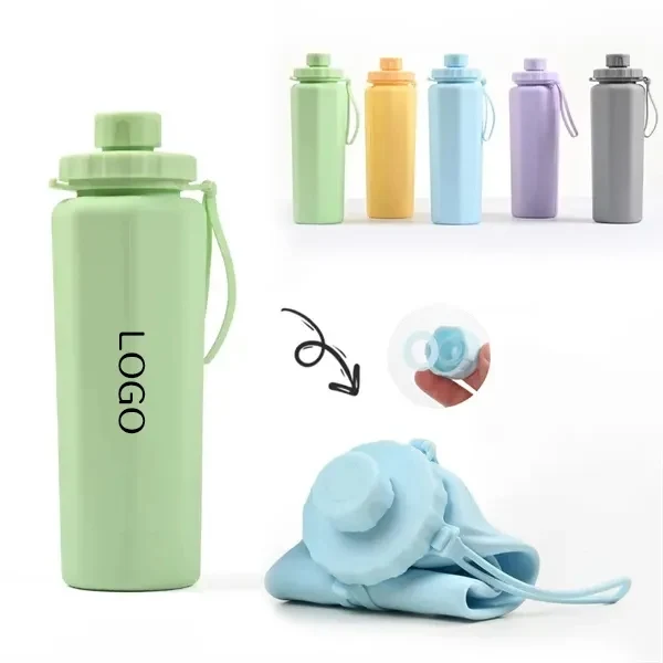 Collapsible Silicone Water Bottle with Reusable Eco 1