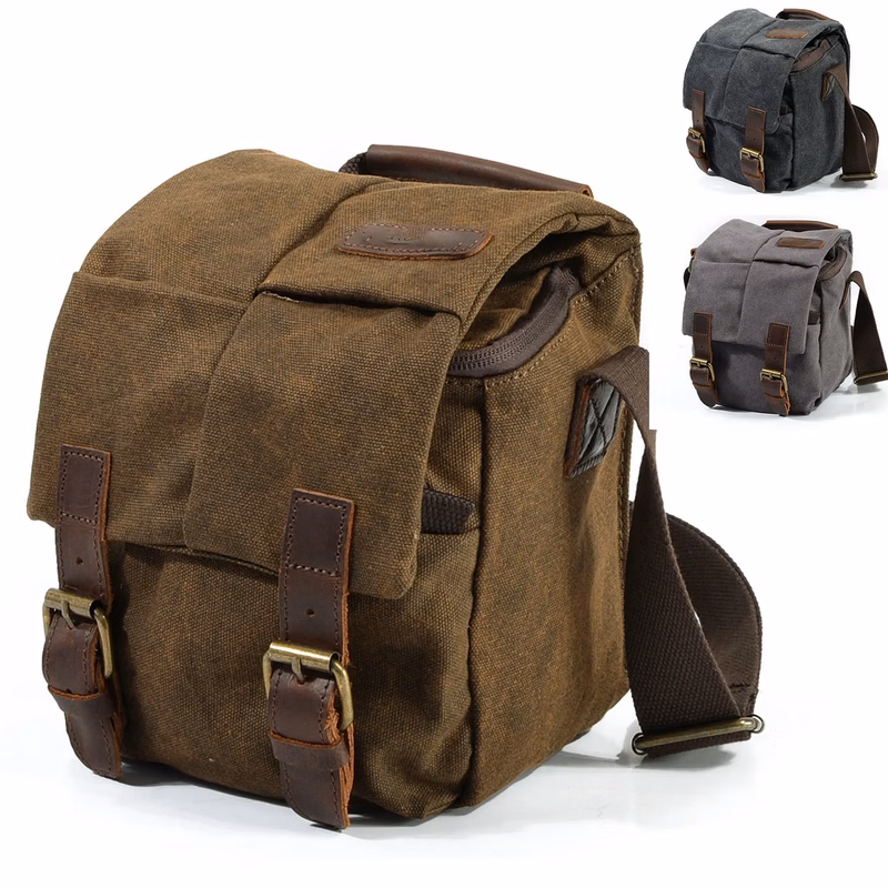 Vintage Canvas Camera Shoulder Messenger Sling Bag