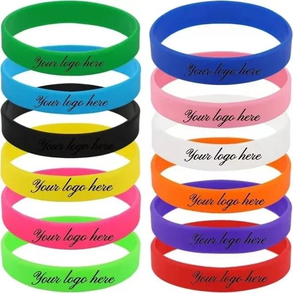 Custom Elastic Silicone Wristbands Multi-Color — Team Identity & Event Promotional Accessory 1