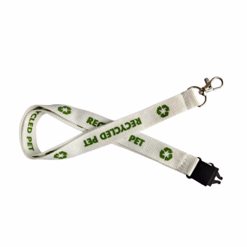 3/4" Custom Biodegradable Bamboo Eco-friendly Lanyard With Buckle Release