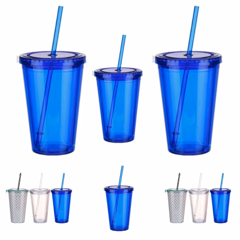 16oz Double-Deck Straw Cup