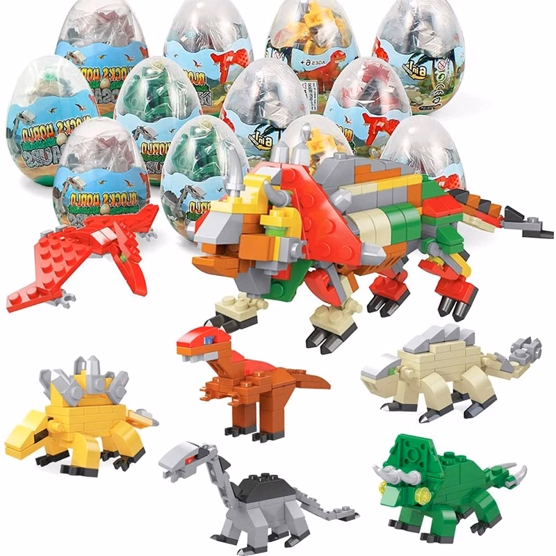 12Pcs Pre Filled Dinosaurs Building Blocks