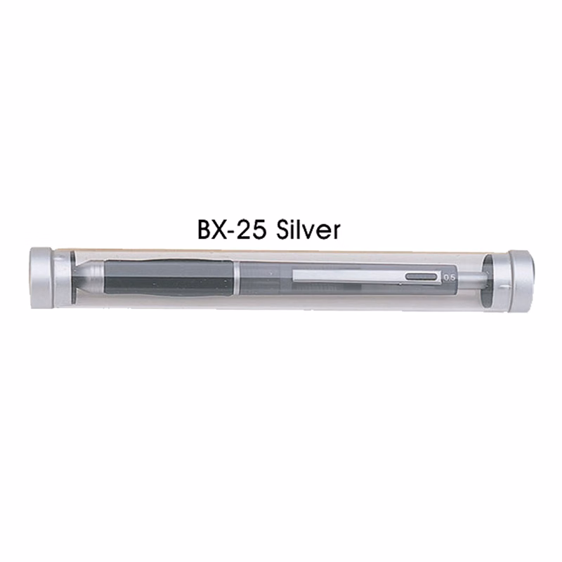 Transparent Tube w/Silver Accents