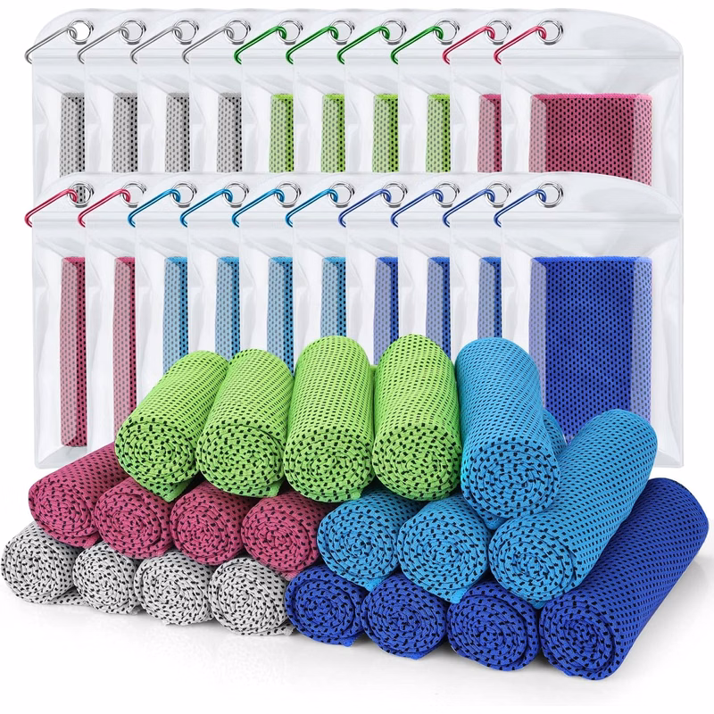 Custom Cooling Towel in Water Resistant Pouch