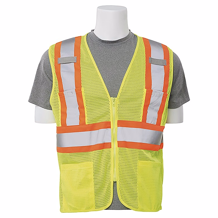 Safety Vest with Contrasting Trim