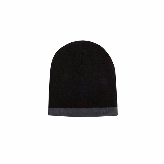 Roll Down Two Tone Acrylic Beanie - Toque
