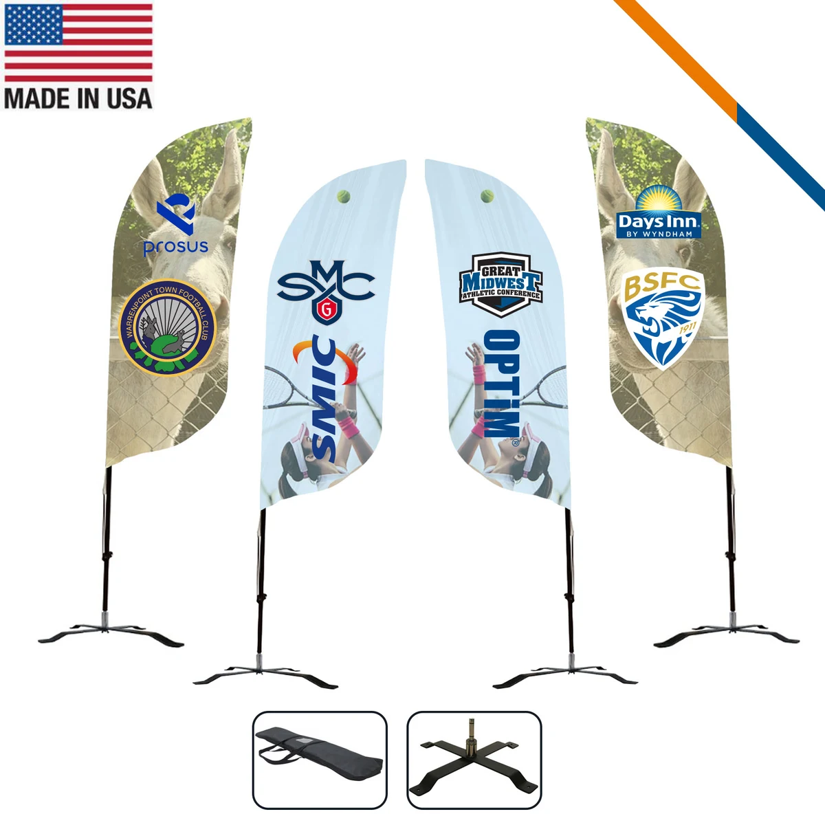 7' Buka Double-Sided Feather Flag 1