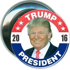 Trump, President Stars, Political Button 1