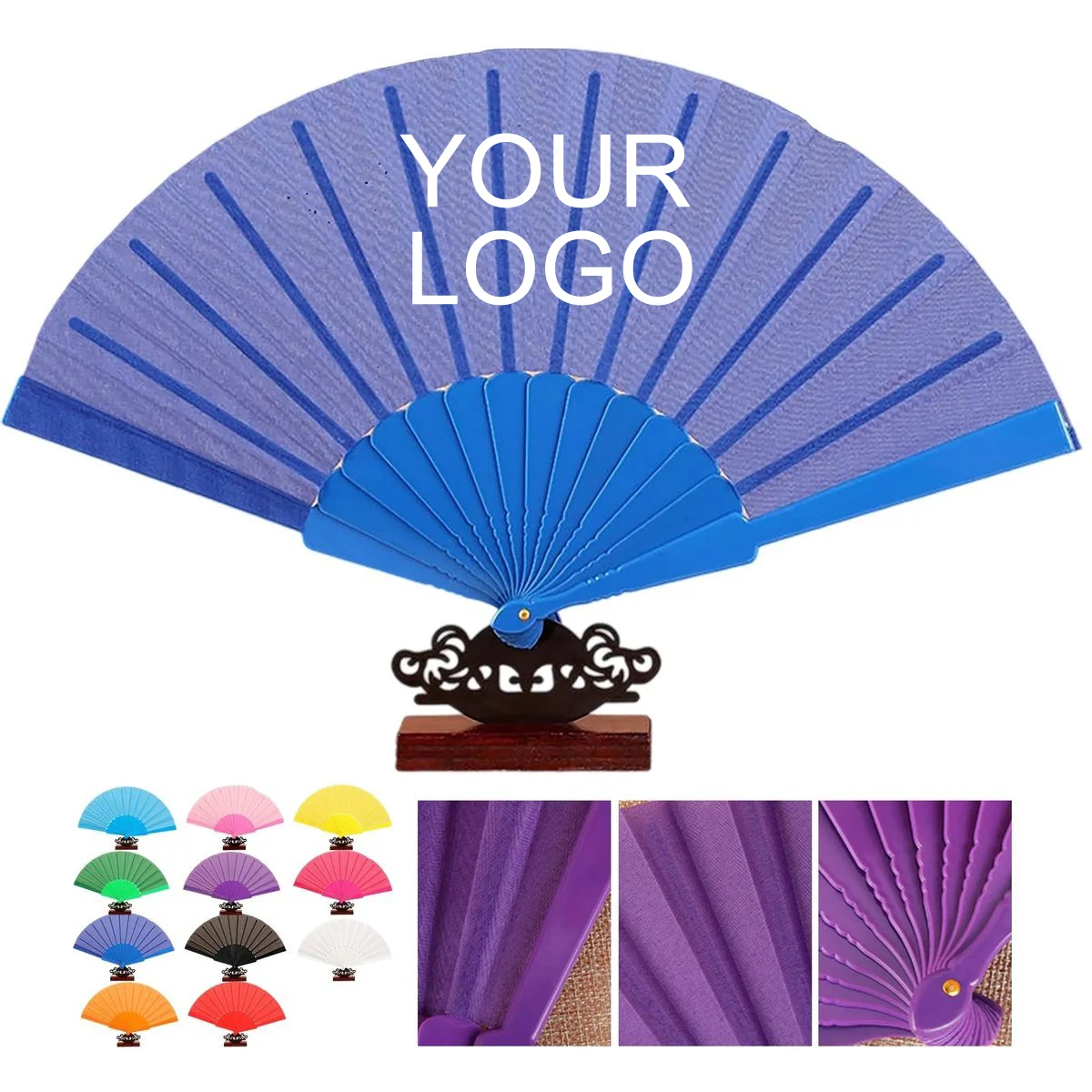 Customizable Plastic Handheld Fan 9.1 inches x 16.5 inches for Events 1