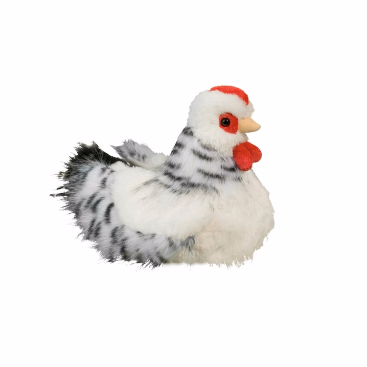 Salty Black & White Hen Stuffed Animal