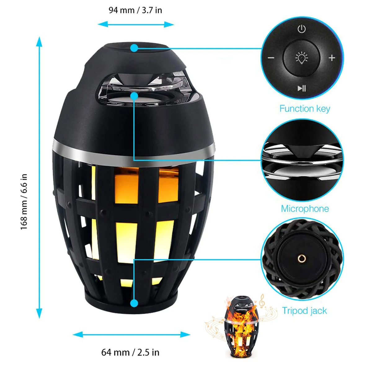 LED Flame Speakers 1