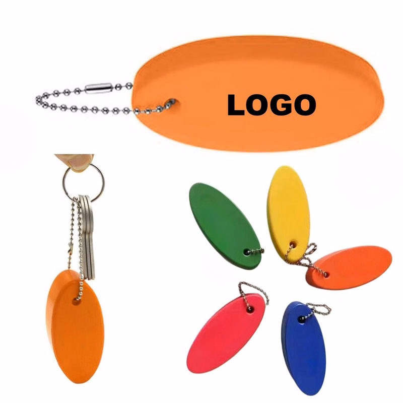 Foam PU Oval Floating Outdoor Waterproof Keychain