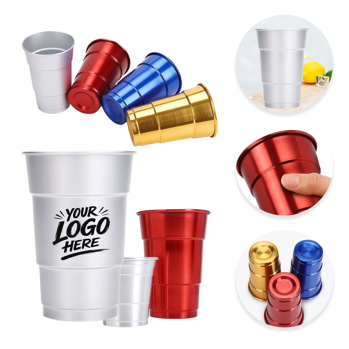 Lightweight Aluminum Beverage Cup Reusable Drinkware 1