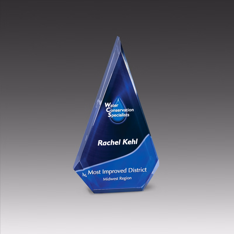 7" AcryliPrint HD Triangle Award