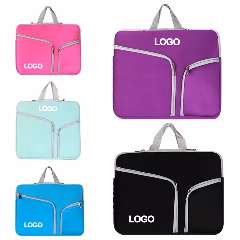 14" Dual Pockets Laptop Sleeve with handles
