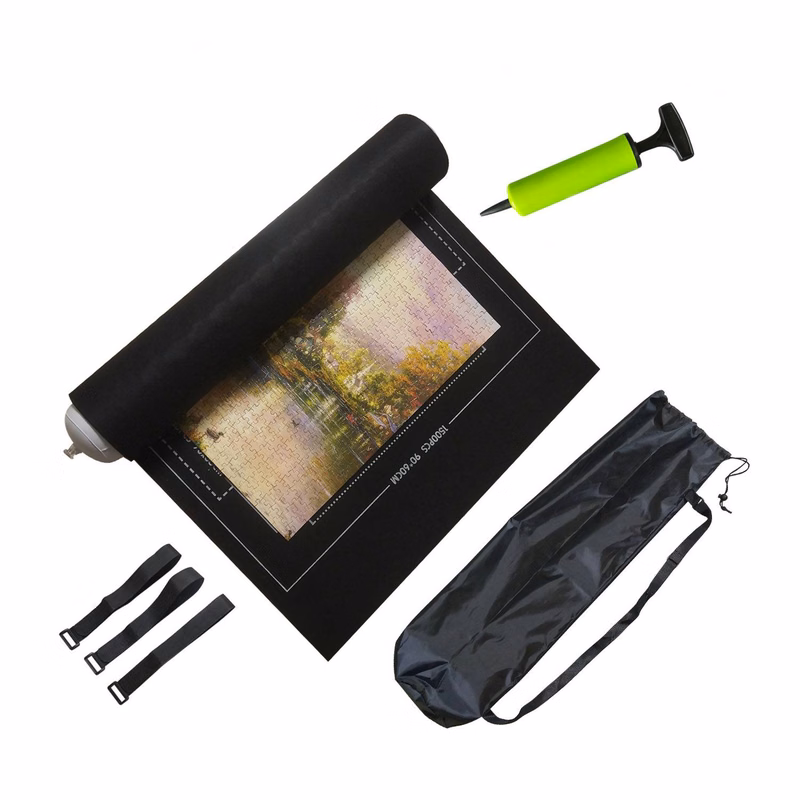 No-Crease Roll-Up Puzzle Mat with Storage Bag
