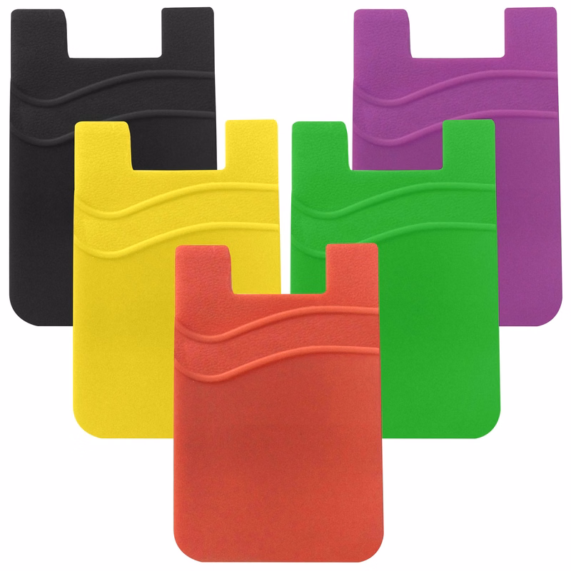 Double Layer Lilicone Phone Card Holder